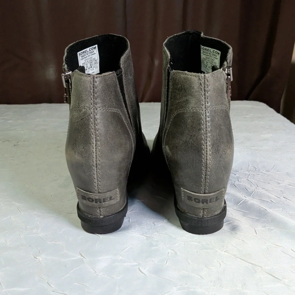 Sorel Womens Joan of Arctic II Wedge Boots Womens Size 7.5 Waterproof Gray Boho
